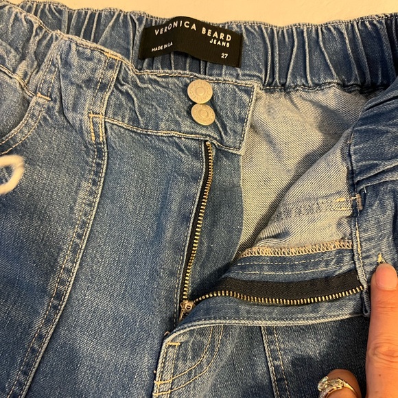 Veronica Beard Arya cropped high-rise straight-leg jeans Sz 27 - Picture 3 of 6